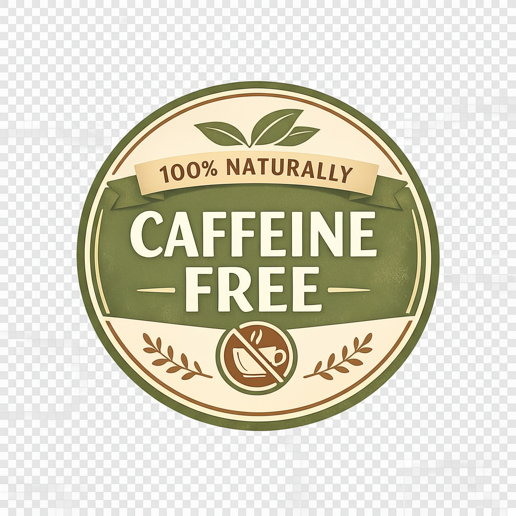 Caffeine Free Badge - Transparent Background
