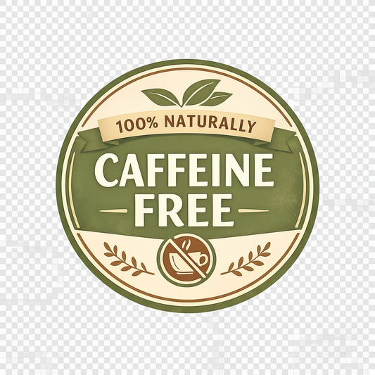 Caffeine Free Badge - Transparent Background