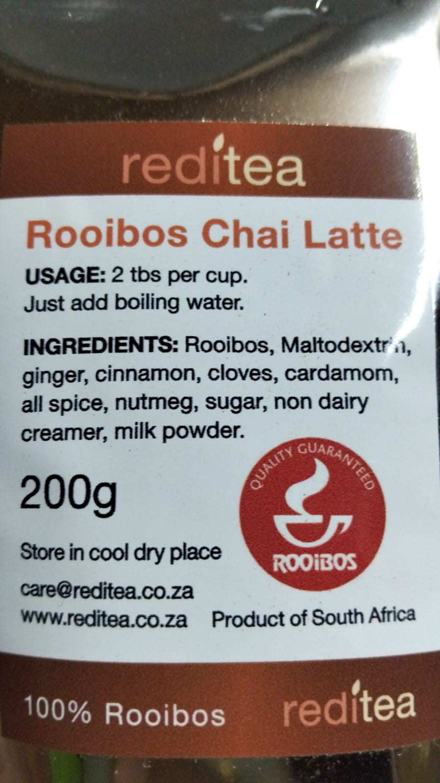 reditea Instant Rooibos Chai Latte