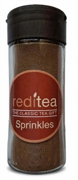 Container of reditea sprinkles 80g used for Latte art and espresso added value